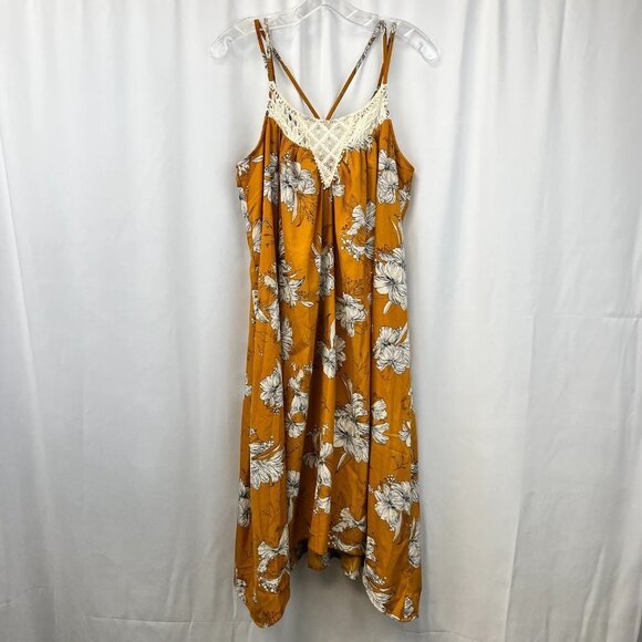 Doe & Rae Womens Multicolor Floral Sleeveless Scoop Neck Maxi Dress Size M - Picture 1 of 10